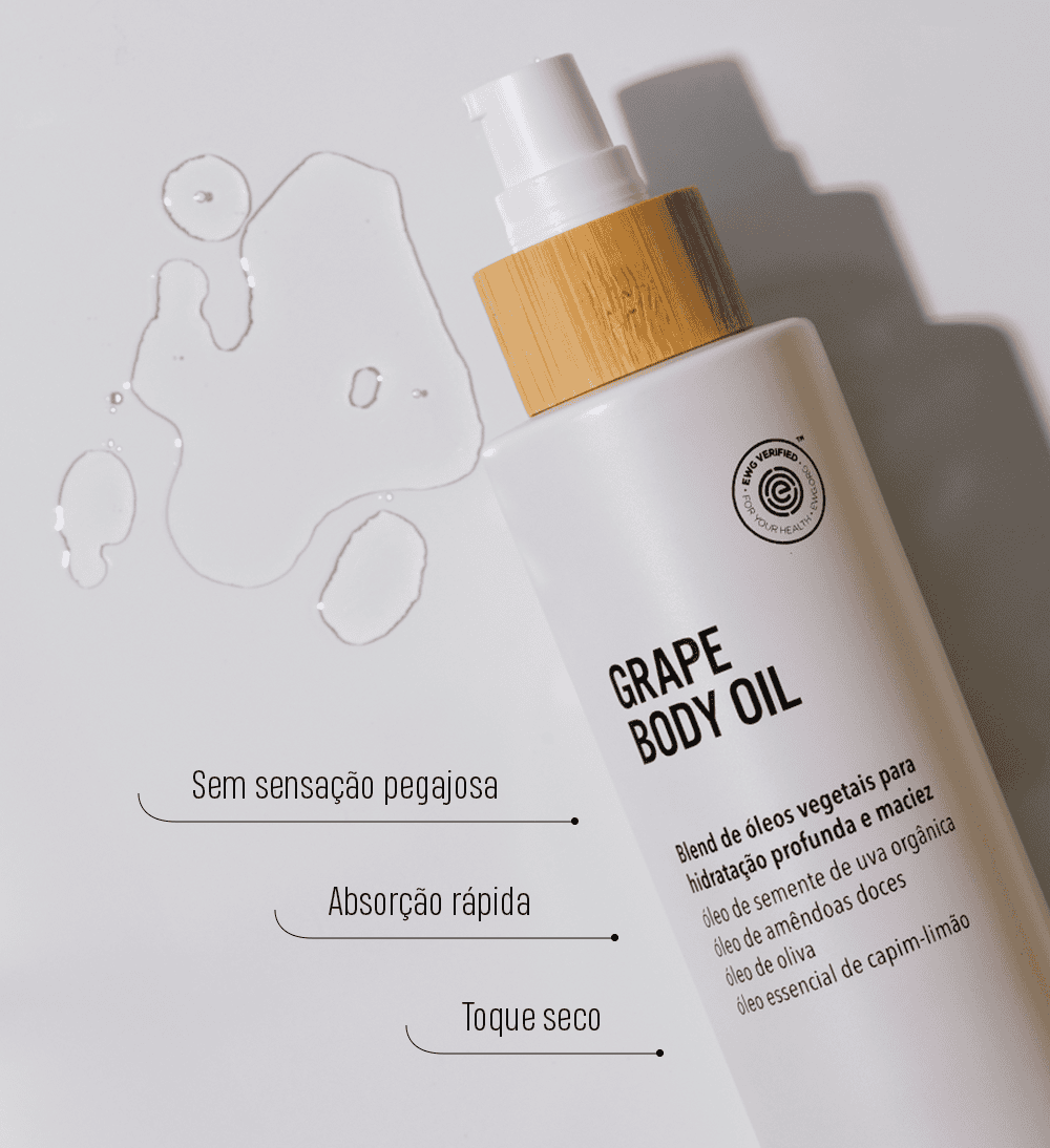 Óleo corporal: grape body oil | Ziel Cosmetics