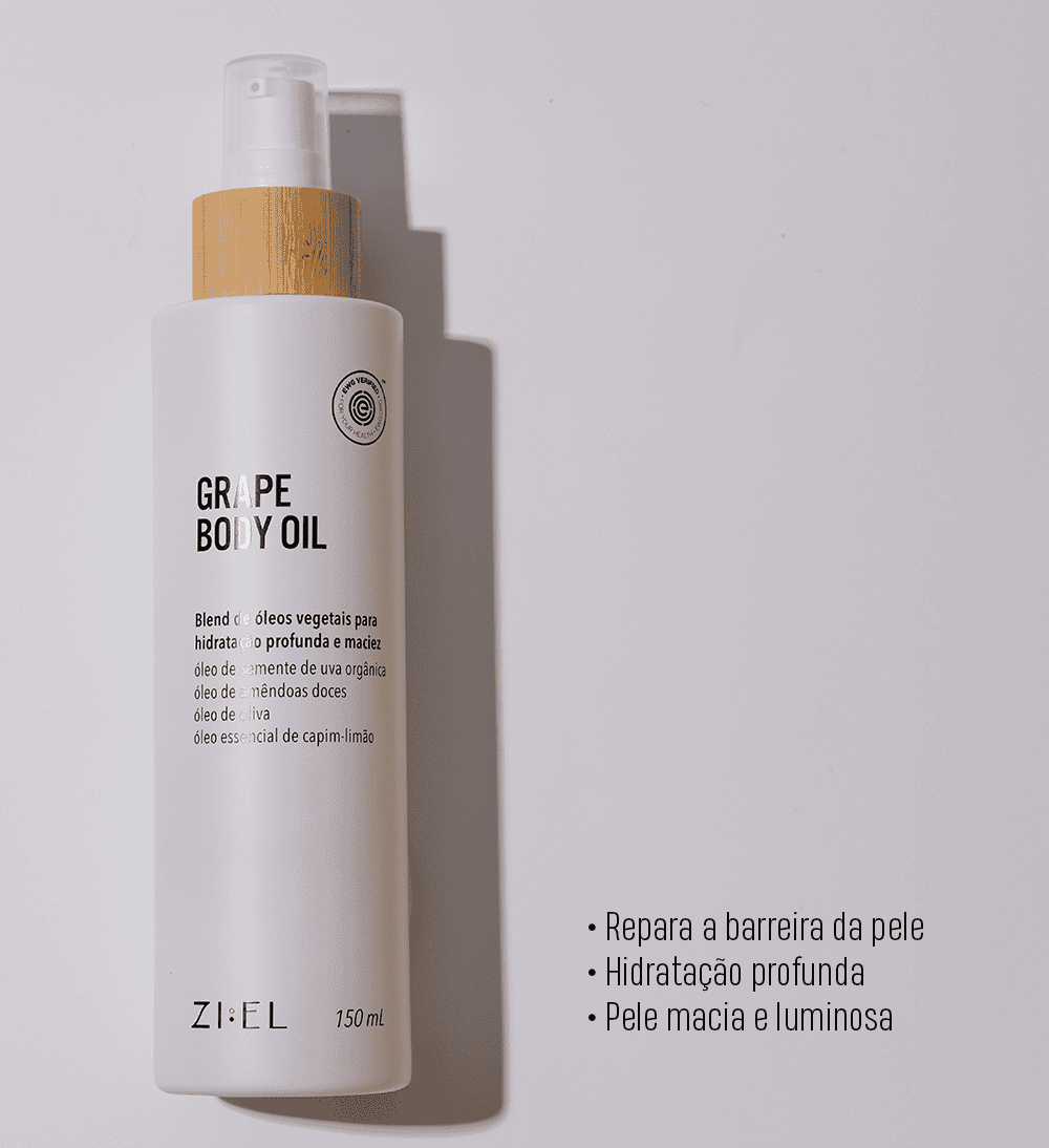 Óleo corporal: grape body oil | Ziel Cosmetics
