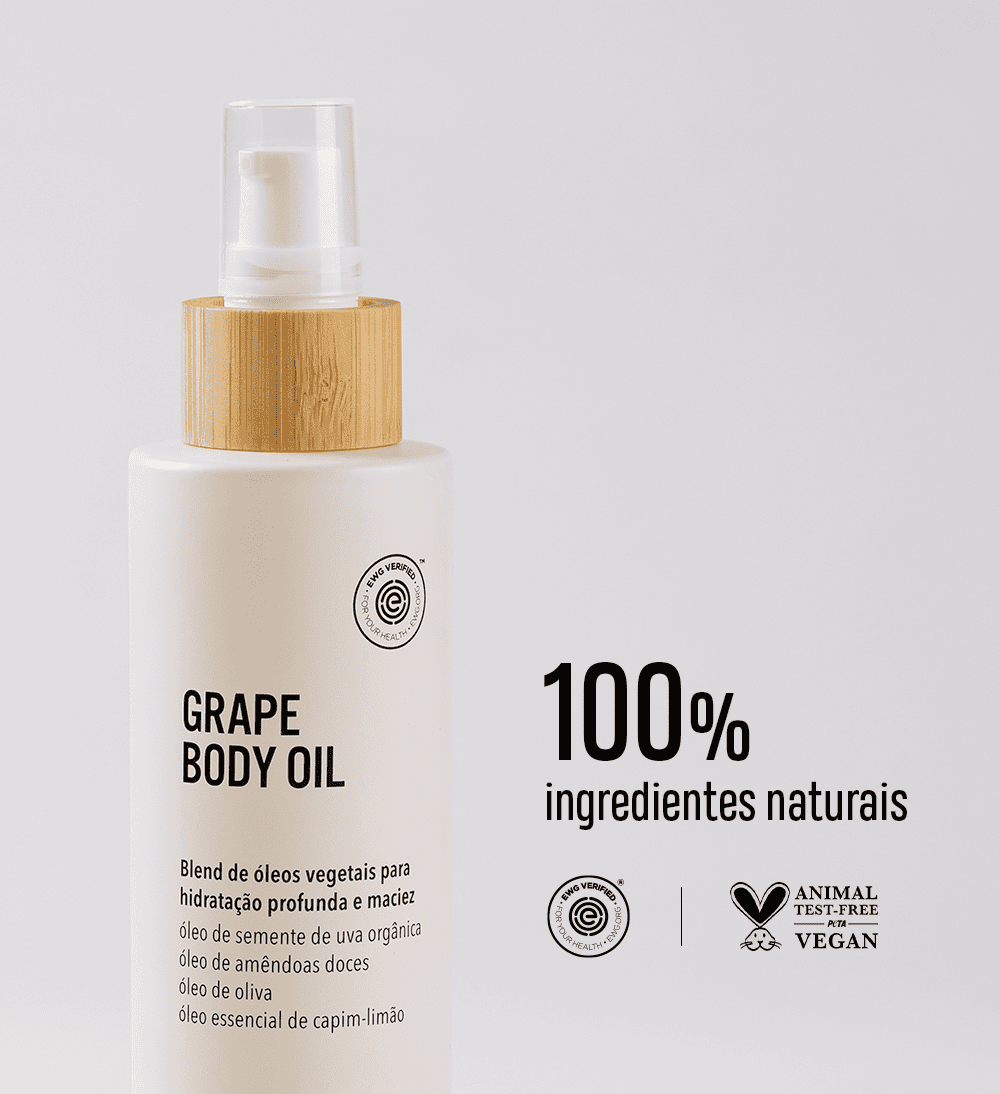 Óleo corporal: grape body oil | Ziel Cosmetics