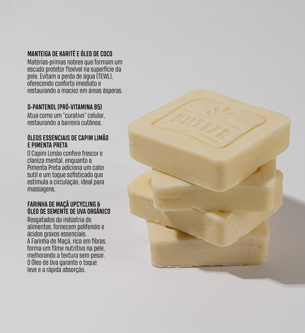 Manteiga corporal hidratante de Capim-limão e Pimenta Preta 50g