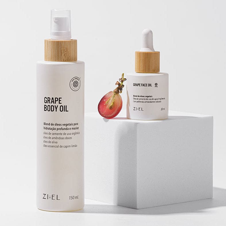 Combo óleo facial e corporal de uva | Ziel Cosmetics